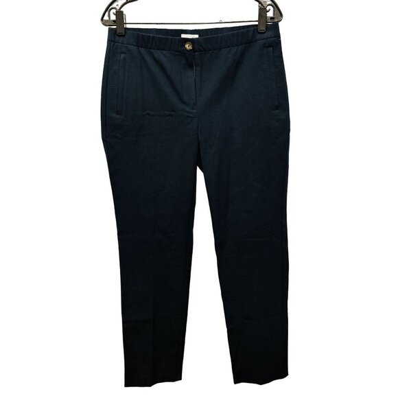 J. Jill Precision Stretch Blue Pants Size 8 Site Pockets Adjustable Waist - Picture 5 of 12